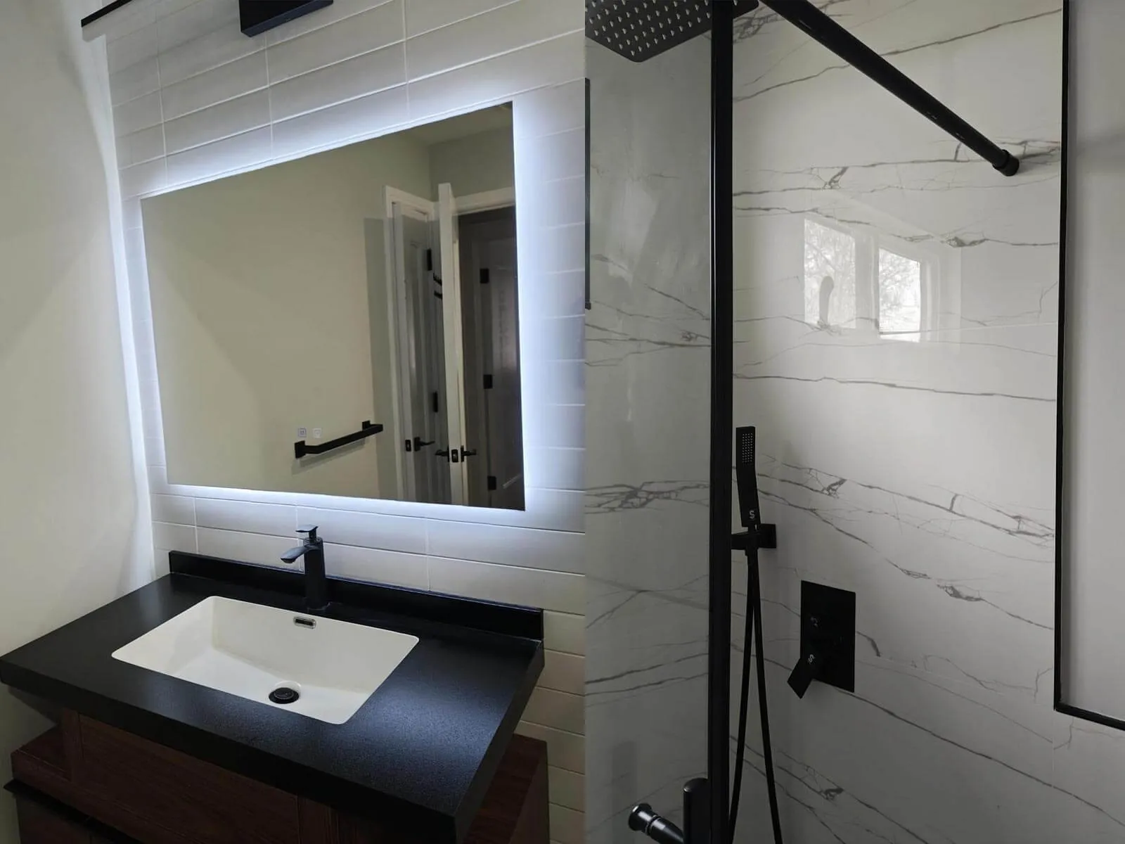 Modern bathroom remodeling completed for a residential home