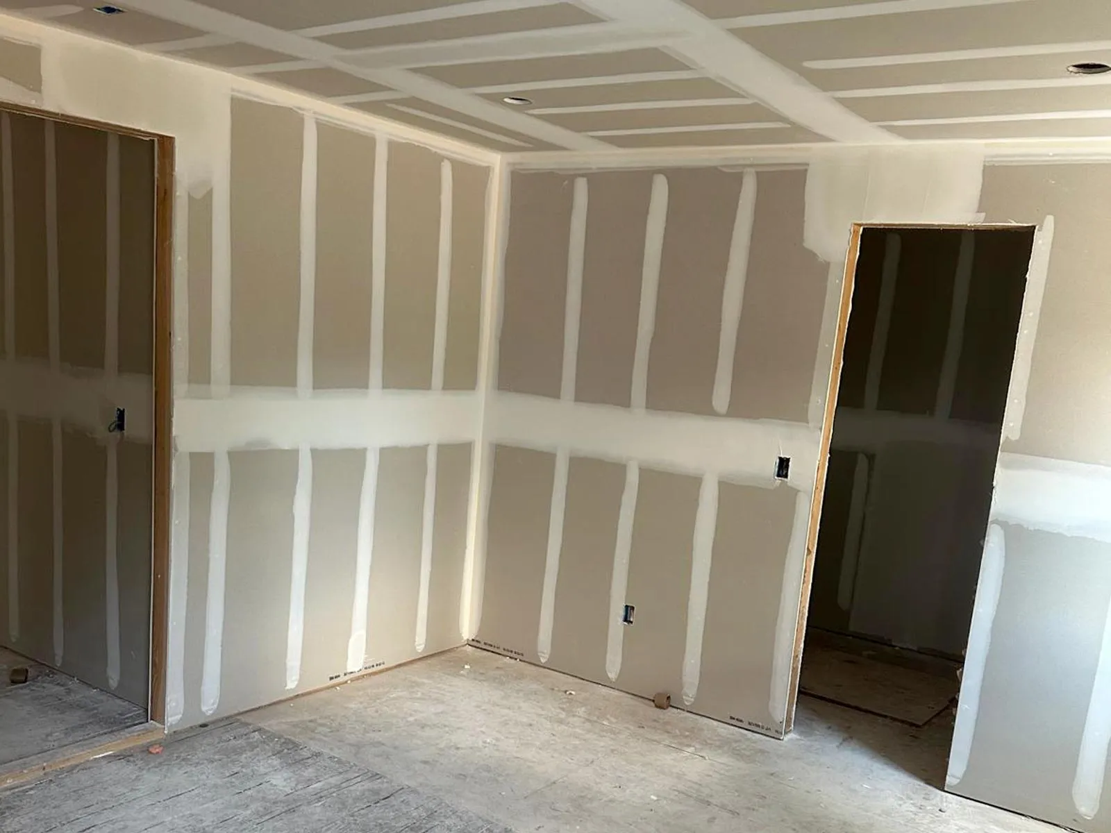 Roof framing during home addition construction